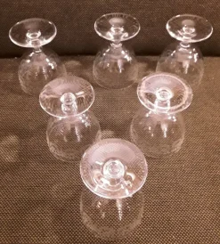 Online Pamono French Crystal Glass Wine Glasses from Baccarat, 1970s, Set of 6