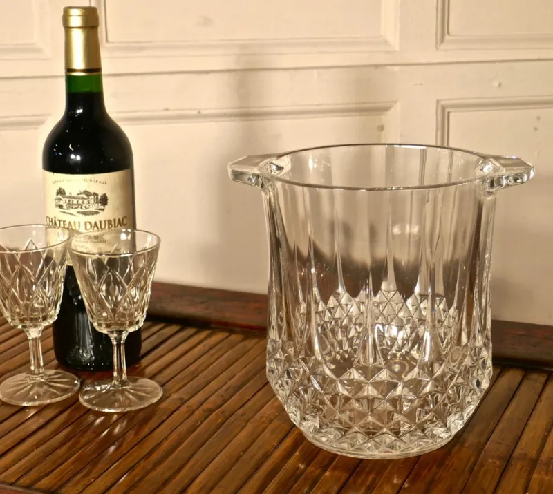 Pamono French Crystal Ice Bucket, 1920s> Ice Buckets & Wine Coolers