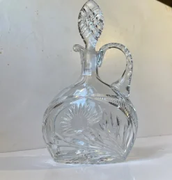 Pamono French Cut Crystal Decanter from Cristal De Lorraine, 1950s><noscript><img width=