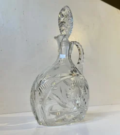 Pamono French Cut Crystal Decanter from Cristal De Lorraine, 1950s><noscript><img width=