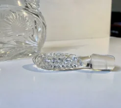 Pamono French Cut Crystal Decanter from Cristal De Lorraine, 1950s><noscript><img width=