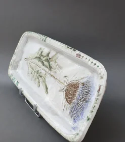 Pamono French Decorative Ceramic Tray by Albert Thiry, 1960s