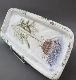 Pamono French Decorative Ceramic Tray by Albert Thiry, 1960s