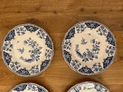 Pamono French Deep Plates with Blue Delft Decor from Gien, Set of 6><noscript><img width=