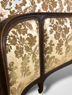Pamono French Demi Corbeille Upholstered Bed Frame