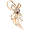 Online Pamono French Diamonds 18 Karat Rose Gold Bow Brooch, 1960s