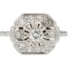 Online Pamono French Diamonds 18 Karat White Gold Art Deco Ring, 1930s