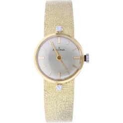 Pamono French Diamonds 18 Karat Yellow Gold Eviana Women Watch, 1960s