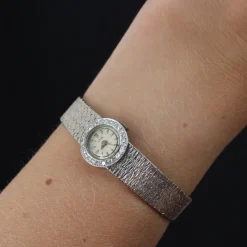 Discount Pamono French Diamonds Watch in 18 Karat White Gold, 1970s