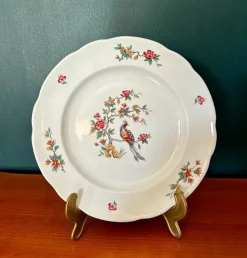 Outlet Pamono French Dinner Plates with Peacock Pattern / Iron Earth / Ironstone from Sarreguemines, 1900s, Set of 6