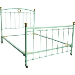 Pamono French Double Bed in Metal and Brass, 1890s> Beds & Bedroom Sets