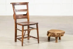 Pamono French Elm Side Table, 1900><noscript><img width=