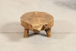 Online Pamono French Elm Side Table, 1900