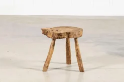 Hot Pamono French Elm Side Table, 1900