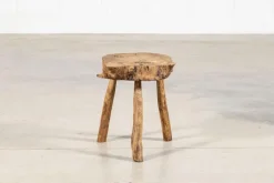 Hot Pamono French Elm Side Table, 1900