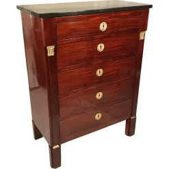 Pamono French Empire Highboy Dresser, 1810s> Dressers, Commodes & Chests