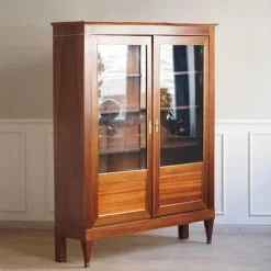 Pamono French Empire Showcase with Brass, 1850s><noscript><img width=