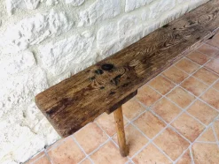 New Pamono French Farmhouse Bench, 1940s