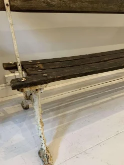 Hot Pamono French Faux Bois Cast Iron Garden Bench, 1990s