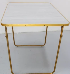 Discount Pamono French Folding Camping Chairs and Table, 1950s, Set of 5