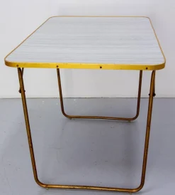 Discount Pamono French Folding Camping Chairs and Table, 1950s, Set of 5
