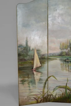 Pamono French Folding Screen by Charles Frechon, 1894><noscript><img width=