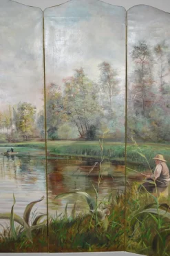 Pamono French Folding Screen by Charles Frechon, 1894><noscript><img width=