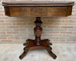 Discount Pamono French Fold-Over Game Table in Walnut, 1920