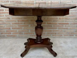 Discount Pamono French Fold-Over Game Table in Walnut, 1920