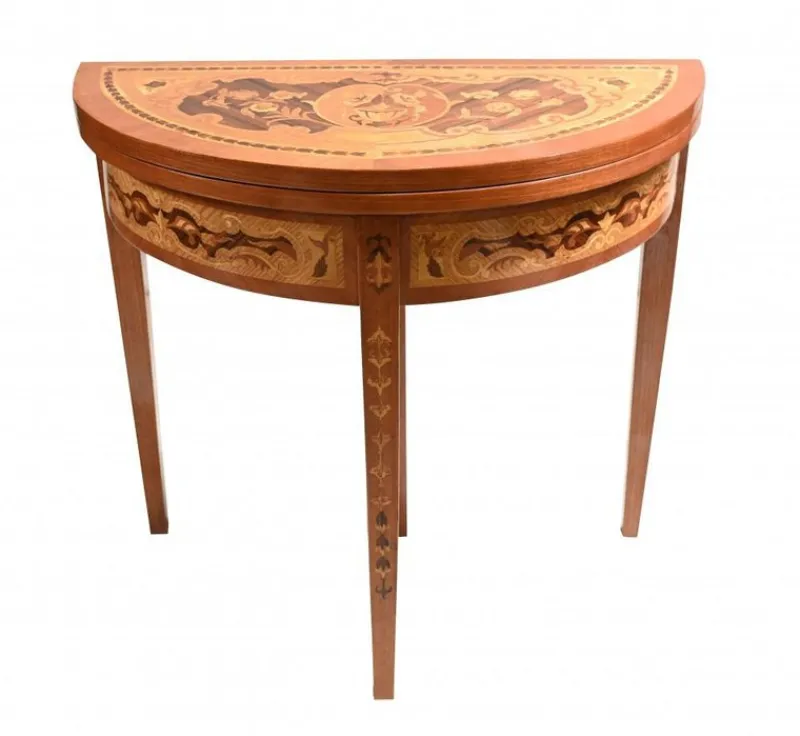 Best Pamono French Games Table with Marquetry Inlay