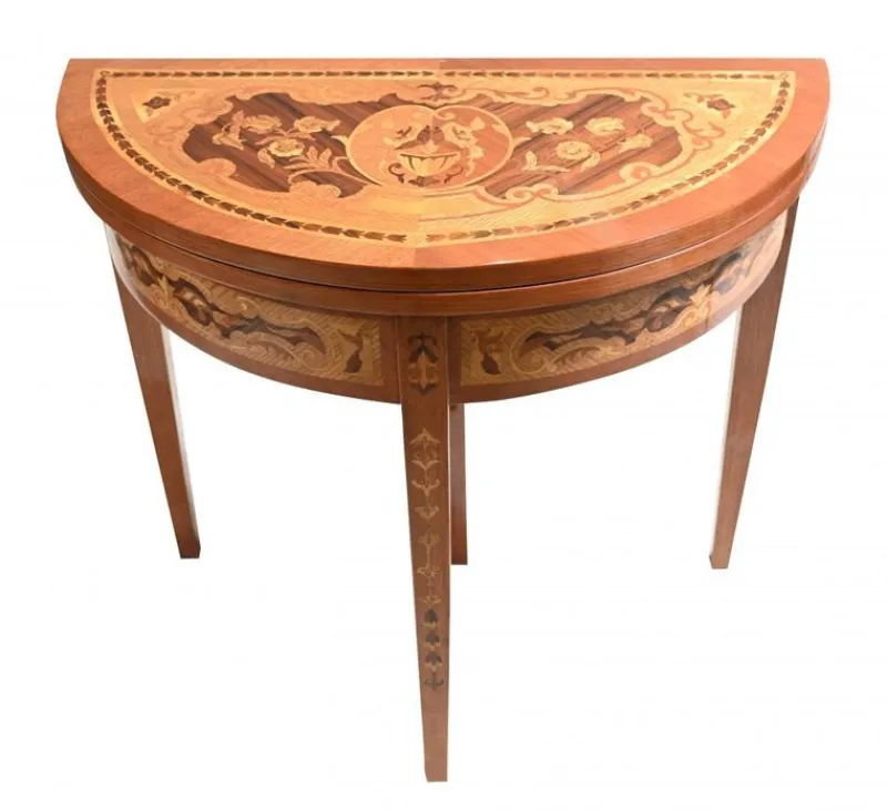 Best Pamono French Games Table with Marquetry Inlay