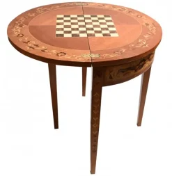 Best Pamono French Games Table with Marquetry Inlay