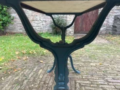 Pamono French Garden Bistro Table with Marble Top, 1900s><noscript><img width=