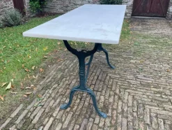 Pamono French Garden Bistro Table with Marble Top, 1900s><noscript><img width=