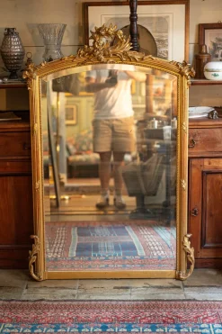 Pamono French Gilded Wood Mirror, 19th Century> Mirrors
