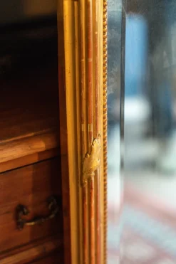 Pamono French Gilded Wood Mirror, 19th Century><noscript><img width=