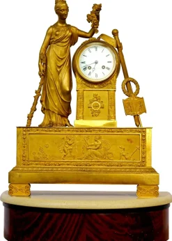 Online Pamono French Gilt Bronze Mantel Clock