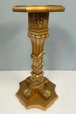 Best Pamono French Gilt Pedestal Stands, 1930s, Set of 2