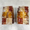 Online Pamono French Glass Spicy Orange Wall Lights by Jean Simon Labret, 1970s, Set of 2