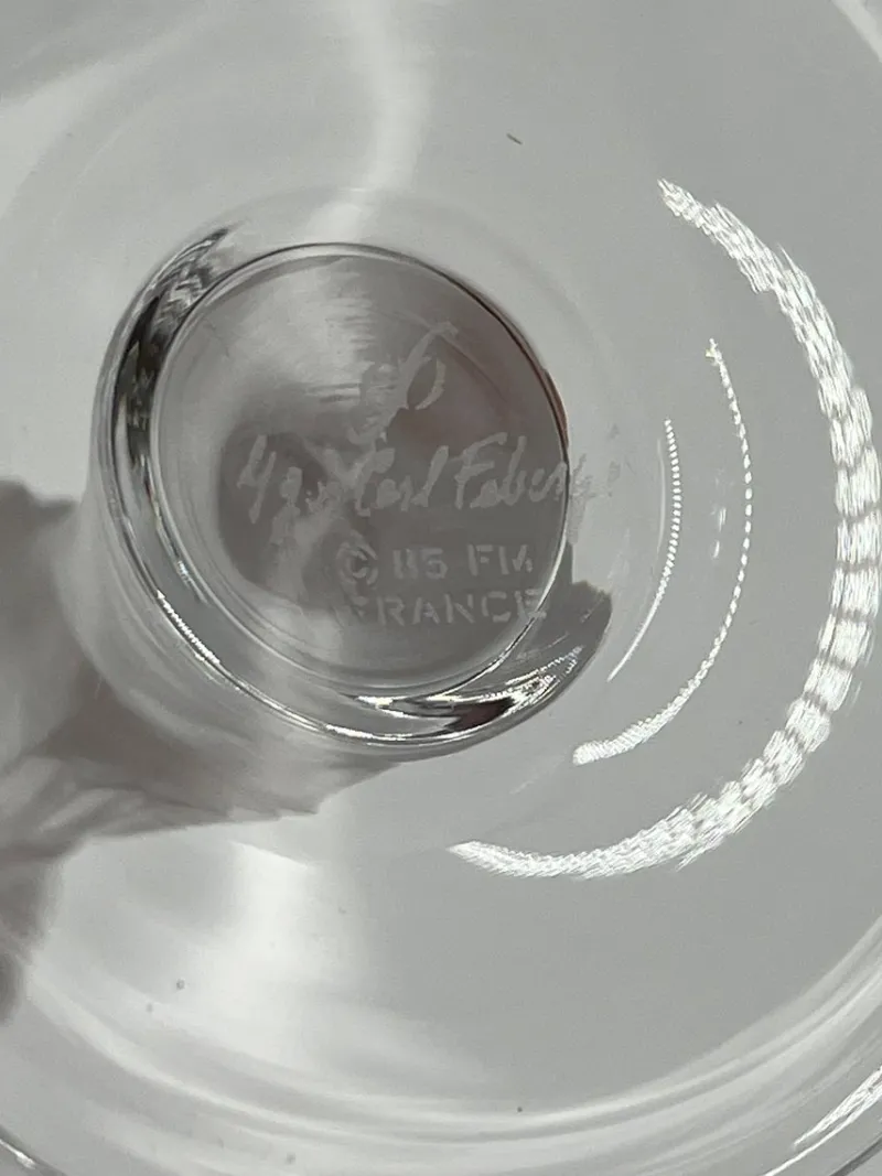 Pamono French Glasses from Lalique and Fabergé, 1960s, Set of 4> Glassware