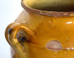 Pamono French Glazed Pottery Confit Pot, 1800s> Garden Accessories