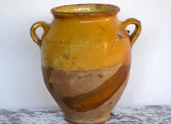 Pamono French Glazed Pottery Confit Pot, 1800s><noscript><img width=
