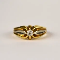 Pamono French Gold Ring with Diamond><noscript><img width=