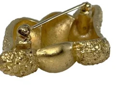 Pamono French Gold Tone Brooch attributed to Nina Ricci, 1980s><noscript><img width=