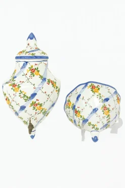 Outlet Pamono French Hand-Painted Ceramic Wall-Mounted Washbasin