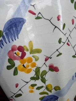 Outlet Pamono French Hand-Painted Ceramic Wall-Mounted Washbasin