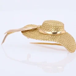 Pamono French Hat Brooch in 18 Karat Yellow Gold, 1960s><noscript><img width=