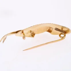 Pamono French Hat Brooch in 18 Karat Yellow Gold, 1960s><noscript><img width=