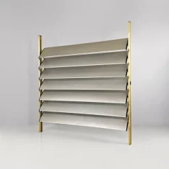 Pamono French Industrial Aluminum Sunshade Panel attributed to Jean Prouvè, 1956><noscript><img width=