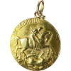 Discount Pamono French 18k Yellow Gold Medal Pendant, 1920s